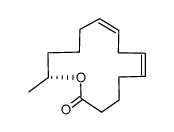 [6Z,9Z,14R,(-)]-14-Methyloxacyclotetradeca-6,9-diene-2-one Structure