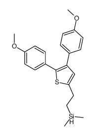 2-[4,5-bis(4-methoxyphenyl)thiophen-2-yl]ethyl-dimethylsilane结构式