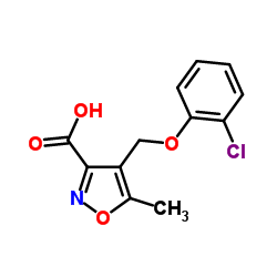 4-[(2-Chlorophenoxy)methyl]-5-methyl-1,2-oxazole-3-carboxylic acid结构式