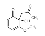 2,4-Cyclohexadien-1-one,6-hydroxy-5-methoxy-6-(2-oxopropyl)-结构式