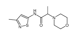 N-(3-methyl-1,2-thiazol-5-yl)-2-morpholin-4-ylpropanamide结构式