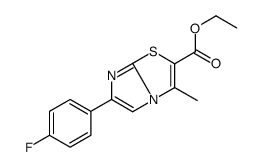 ethyl 6-(4-fluorophenyl)-3-methylimidazo[2,1-b][1,3]thiazole-2-carboxylate结构式