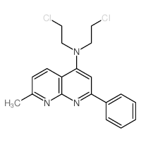 N,N-bis(2-chloroethyl)-7-methyl-2-phenyl-1,8-naphthyridin-4-amine Structure