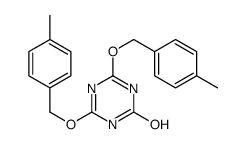 4,6-bis[(4-methylphenyl)methoxy]-1H-1,3,5-triazin-2-one结构式