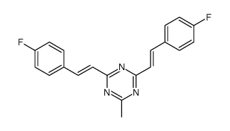 2,4-bis[2-(4-fluorophenyl)ethenyl]-6-methyl-1,3,5-triazine Structure