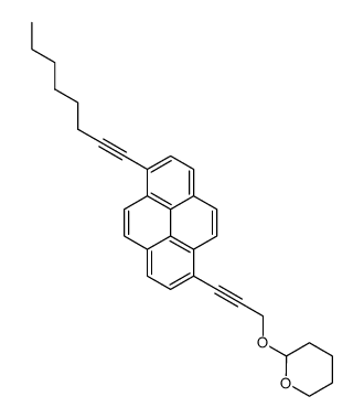 1-(1-octynyl)-6-[3-(tetrahydropyran-2-yloxy)-1-propynyl]pyrene Structure