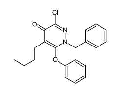 1-benzyl-5-butyl-3-chloro-6-phenoxypyridazin-4-one结构式