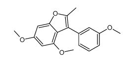 4,6-dimethoxy-3-(3-methoxyphenyl)-2-methyl-1-benzofuran结构式