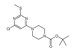 1-Piperazinecarboxylic acid, 4-[6-chloro-2-(methylthio)-4-pyrimidinyl]-, 1,1-dimethylethyl ester Structure