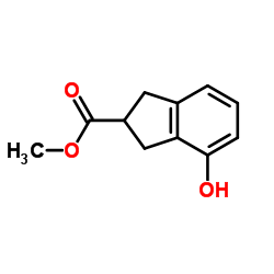 Methyl 4-hydroxy-2-indanecarboxylate结构式