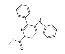 1-phenyl-3-methoxycarbonyl-3,4-dihydro-β-carboline结构式