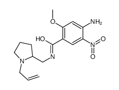N-[[1-(allyl)-2-pyrrolidinyl]methyl]-4-amino-2-methoxy-5-nitrobenzamide structure
