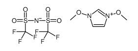 bis(trifluoromethylsulfonyl)azanide,1,3-dimethoxyimidazol-1-ium Structure