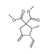 dimethyl cis-3-ethenyl-2-methyl-4-methylenecyclopentane-1,1-dicarboxylate Structure