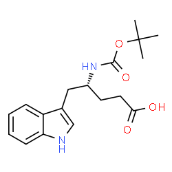 (R)-Boc-4-amino-5-(3-indolyl)pentanoic acid结构式