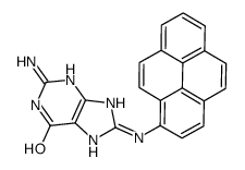 2-amino-8-(pyren-1-ylamino)-3,7-dihydropurin-6-one结构式
