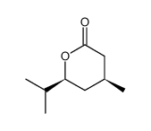(4SR,6SR)-4-methyl-6-(prop-2'-yl)tetrahydropyran-2-one结构式