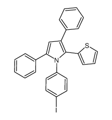 1-(4-iodophenyl)-3,5-diphenyl-2-(thiophen-2-yl)-1H-pyrrole结构式
