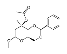 Methyl-3-O-acetyl-4,6-O-benzyliden-2-desoxy-3-C-methyl-α-D-arabino-hexopyranosid Structure