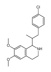 1-[2-(4-chloro-phenyl)-1-methyl-ethyl]-6,7-dimethoxy-1,2,3,4-tetrahydro-isoquinoline结构式