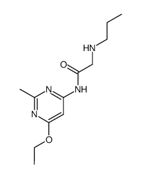 N-propyl-glycin-(6-ethoxy-2-methyl-pyrimidin-4-ylamide)结构式