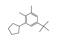 5-tert-butyl-1-cyclopentyl-2,3-dimethyl-benzene结构式