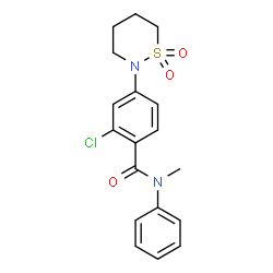 2-Chloro-4-(1,1-dioxido-1,2-thiazinan-2-yl)-N-methyl-N-phenylbenzamide Structure