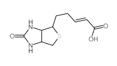 2-Pentenoic acid,5-[(3aS,4S,6aR)-hexahydro-2-oxo-1H-thieno[3,4-d]imidazol-4-yl]-, (2E)- Structure