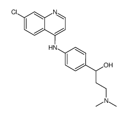 1-[4-(7-chloro-[4]quinolylamino)-phenyl]-3-dimethylamino-propan-1-ol Structure