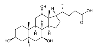 (3b,5b,7b,12a)-3,7,12-trihydroxy-Cholan-24-oic acid结构式