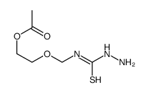 2-[(aminocarbamothioylamino)methoxy]ethyl acetate Structure