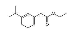 [3-Isopropyl-cyclohexa-2,5-dien-yl]-essigsaeure-aethylester Structure