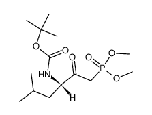 dimethyl <(3S)-5-methyl-3-<(tert-butoxycarbonyl)amino>-2-oxohexyl>phosphonate Structure