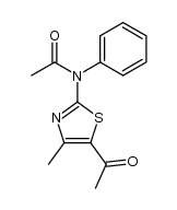 N-(5-acetyl-4-methyl-thiazol-2-yl)-N-phenyl-acetamide Structure