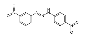 N-(3-nitro-phenyl)-N'-(4-nitro-phenyl)-triazene结构式