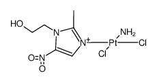 cis-amminedichloro(1-(2-hydroxyethyl)-2-methyl-5-nitroimidazole)}platinum(II) Structure