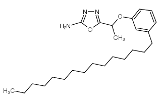 5-(1-(3-Pentadecylphenoxy)ethyl)-1,3,4-oxadiazol-2-amine结构式