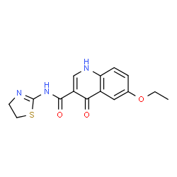 N-[(4,5-Dihydrothiazol)-2-yl]-6-ethoxy-4-hydroxy-3-quinolinecarboxamide结构式
