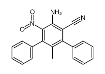 2-amino-5-methyl-3-nitro-4,6-diphenylbenzonitrile Structure