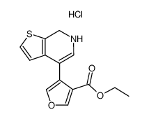 4-(3,4-Dihydrothieno<2,3-c>pyridin-1-yl)-3-furancarbonsaeure-ethylester-hydrochlorid结构式