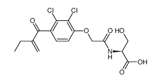 N-{[2,3-dichloro-4-(2-methylenebutyryl)phenoxy]-acetyl}-S(+)-serine Structure