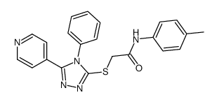 N-(4-methylphenyl)-2-[(4-phenyl-5-pyridin-4-yl-1,2,4-triazol-3-yl)sulfanyl]acetamide structure