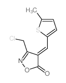 (4E)-3-(Chloromethyl)-4-[(5-methyl-2-thienyl)-methylene]isoxazol-5(4H)-one结构式