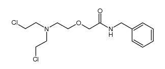 N-benzyl-2-(2-(bis(2-chloroethyl)amino)ethoxy)acetamide Structure