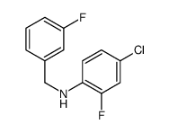 4-Chloro-2-fluoro-N-(3-fluorobenzyl)aniline结构式