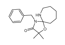 4-benzyl-2,2-dimethyl-1-oxa-4,6-diazaspiroy-[4,6]undecan-3-one Structure
