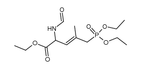 E-2-formylamino-4-methyl-5-diethylphosphono-3-pentenoic acid ethyl ester结构式