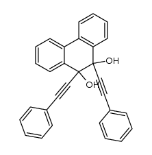 9,10-bis(phenylethynyl)phenanthrene-9,10-diol结构式