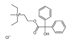 diethyl-[2-(2-hydroxy-2,2-diphenylacetyl)oxyethyl]-methylazanium,chloride Structure