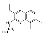7,8-Dimethyl-3-ethyl-2-hydrazinoquinoline hydrochloride structure